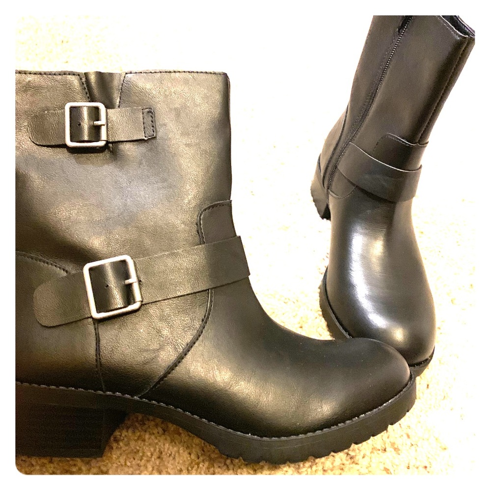 Black Moto Ankle Boots